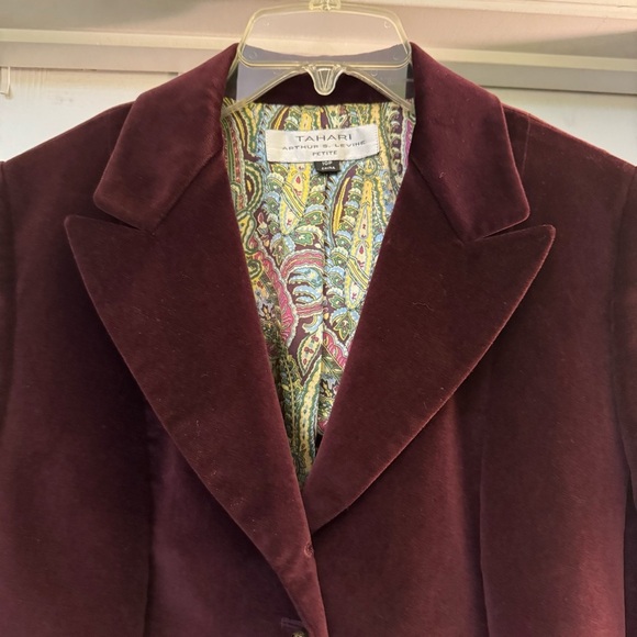 Tahari Arthur S. Levine Petite Velvet Skirt Suit Set - Picture 3 of 14